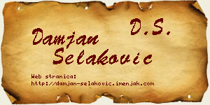 Damjan Selaković vizit kartica